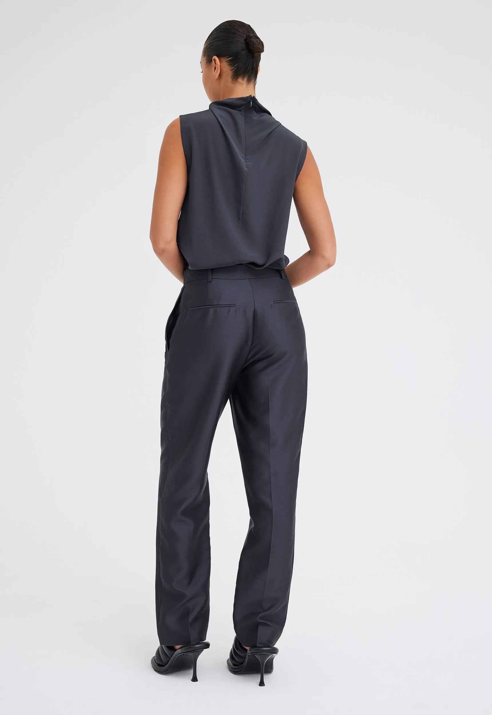 Novel Silk Wool Pant - Steelo Grey