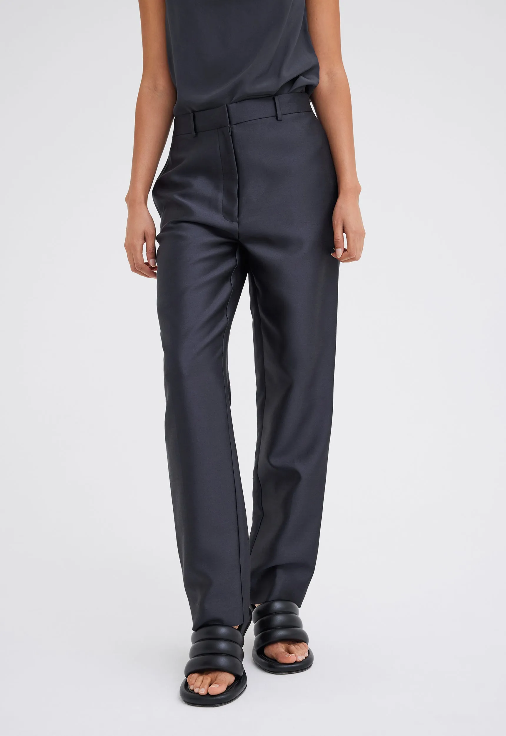 Novel Silk Wool Pant - Steelo Grey