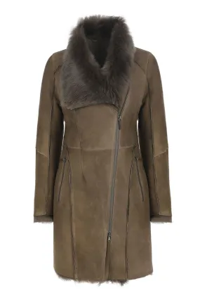 Nude Shearling Coat