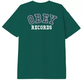 Obey Records T-Shirt - Adventure Green