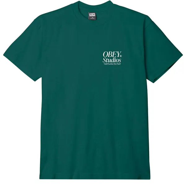 Obey Studios Icon T-Shirt - Adventure Green