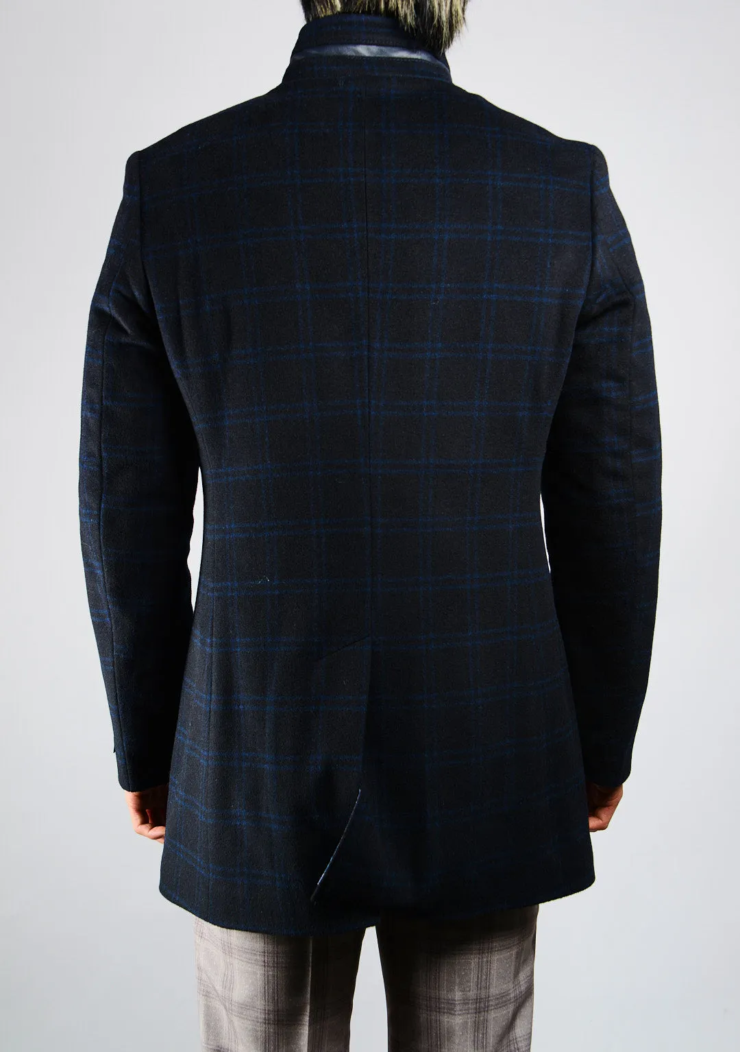 Preston Check Cadet Collar Coat