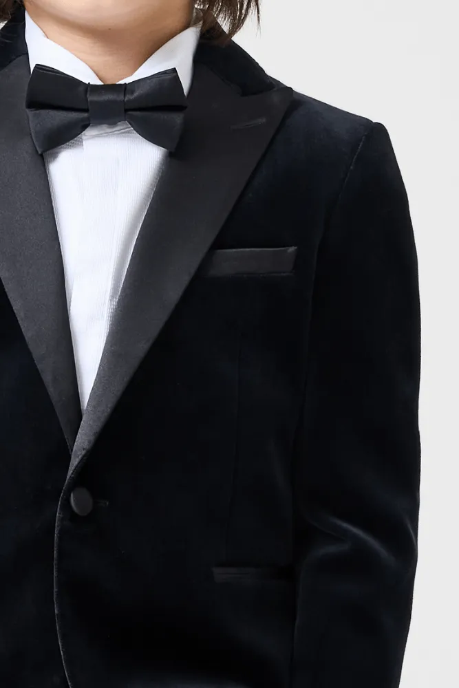 Prince Velvet Tuxedo Jacket - Black