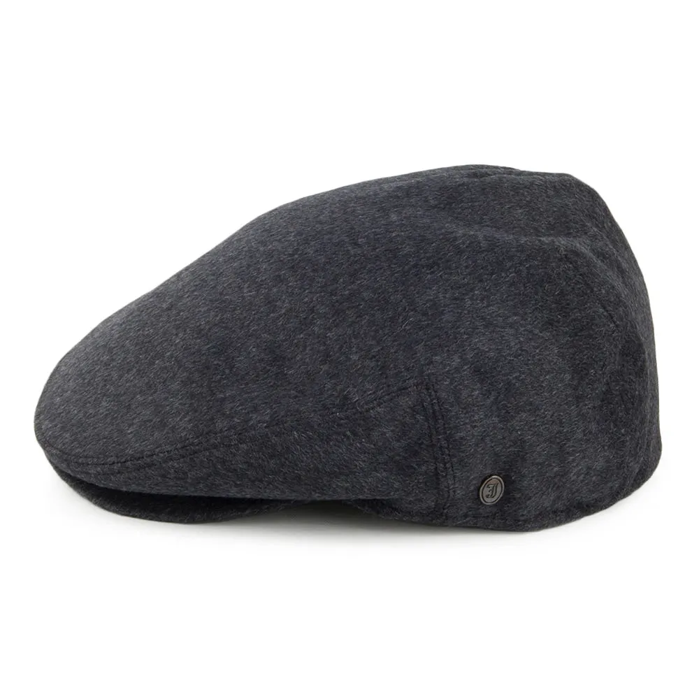 Pure Wool Harlem Flat Cap - Charcoal