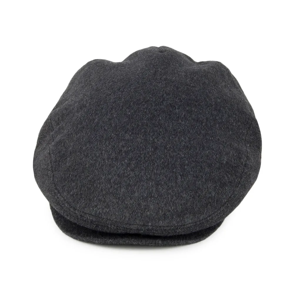 Pure Wool Harlem Flat Cap - Charcoal