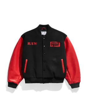 Raw Is War Retro Varsity Jacket