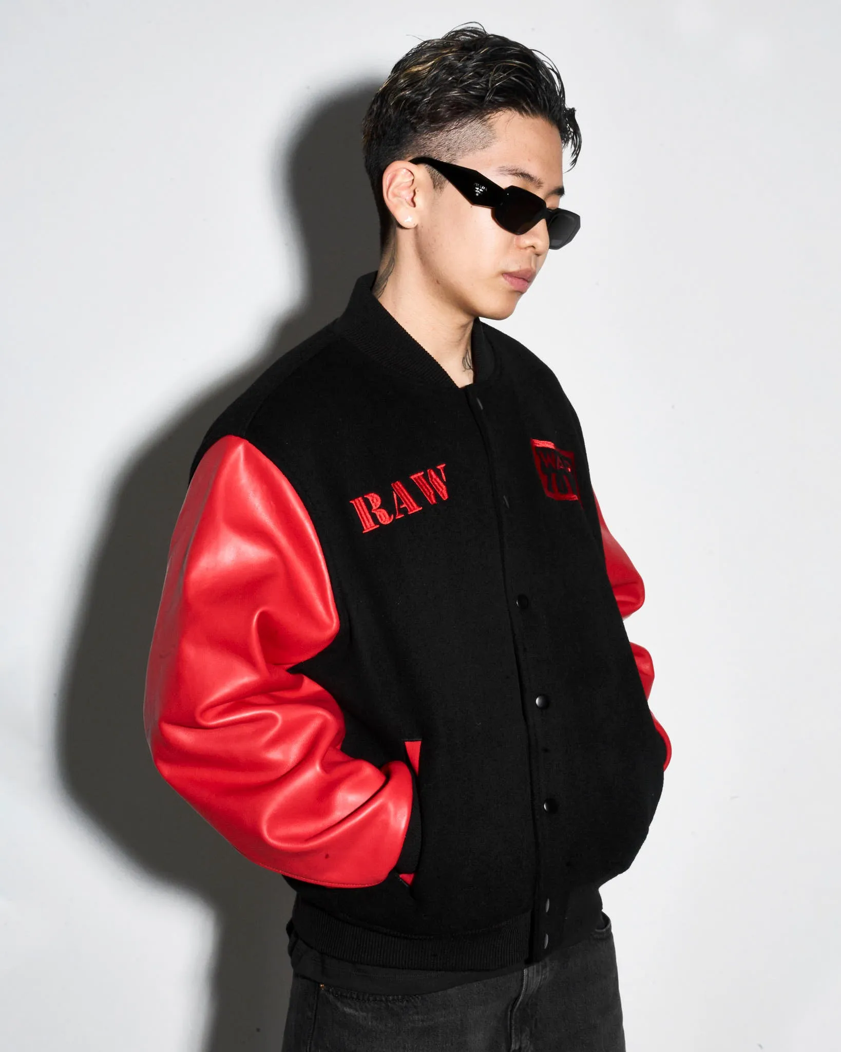 Raw Is War Retro Varsity Jacket