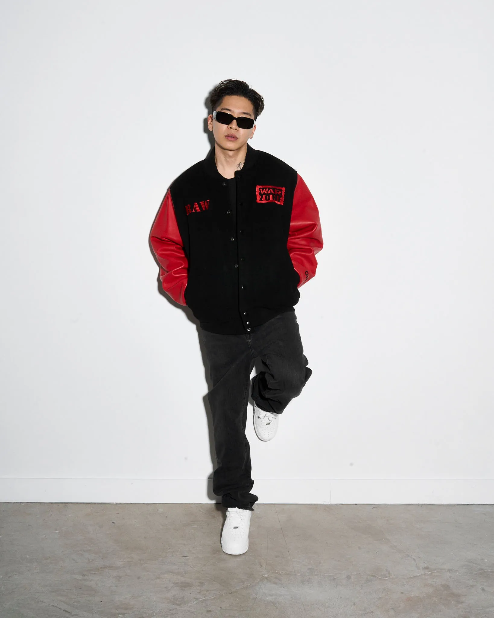 Raw Is War Retro Varsity Jacket