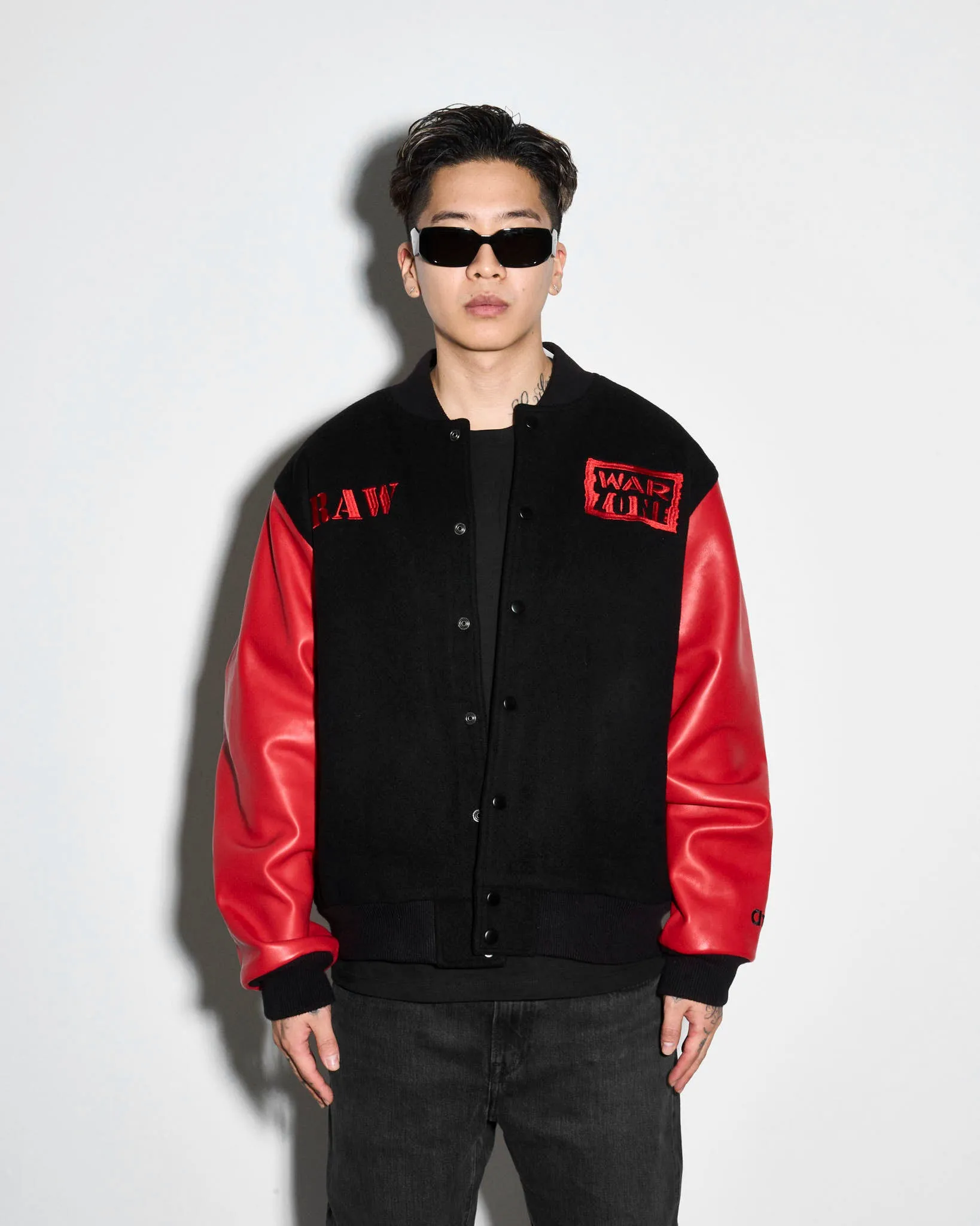 Raw Is War Retro Varsity Jacket