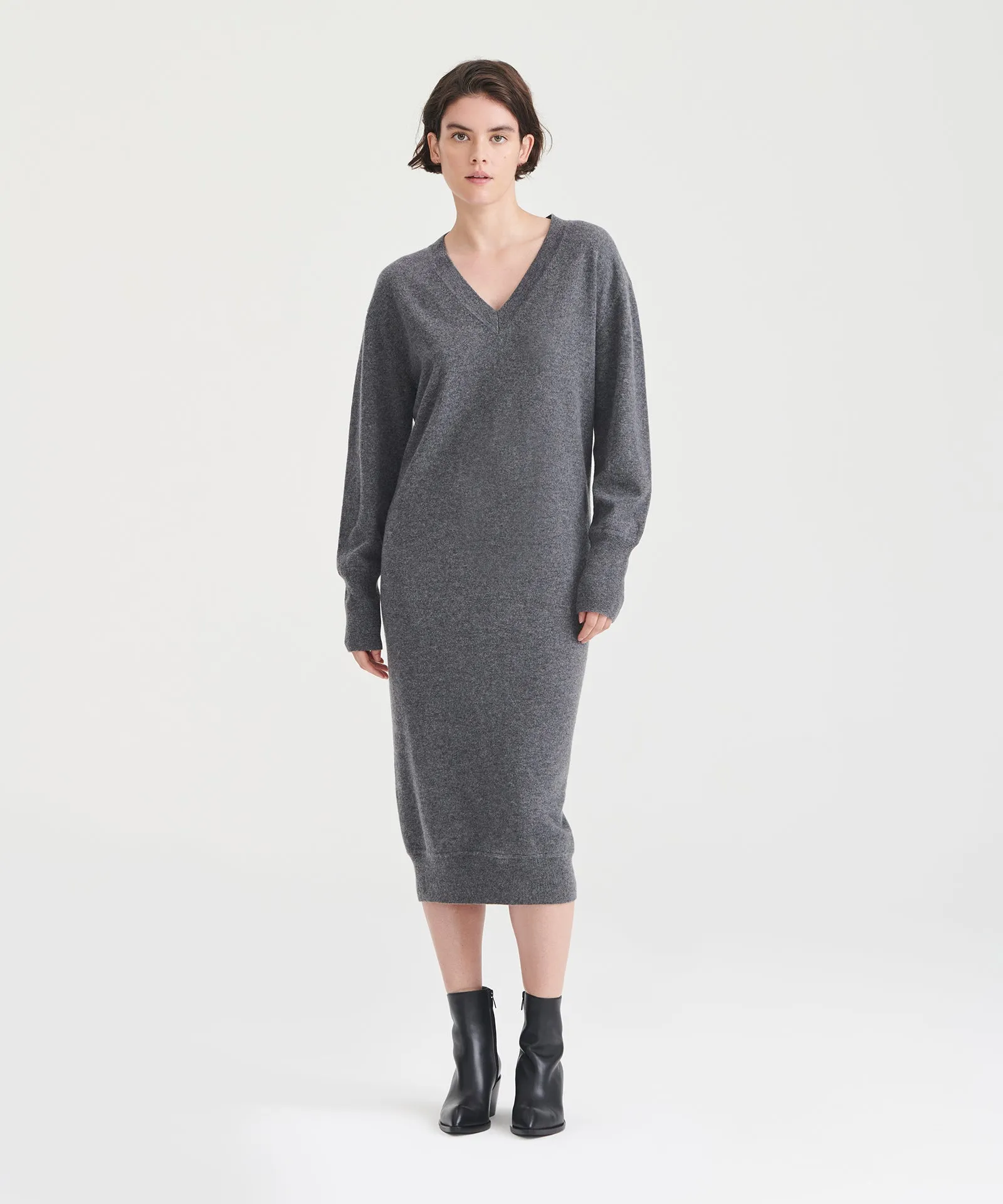 Signature Cashmere V-Neck Dress