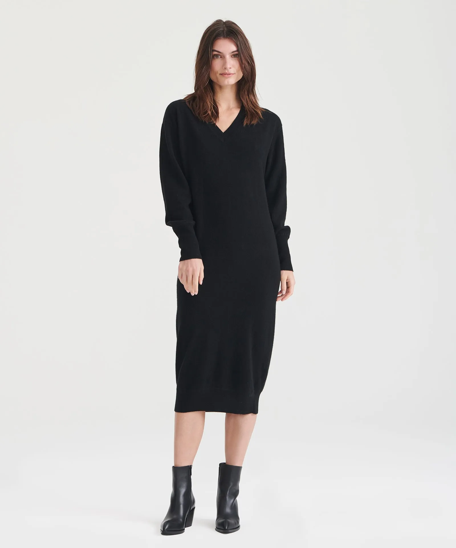 Signature Cashmere V-Neck Dress