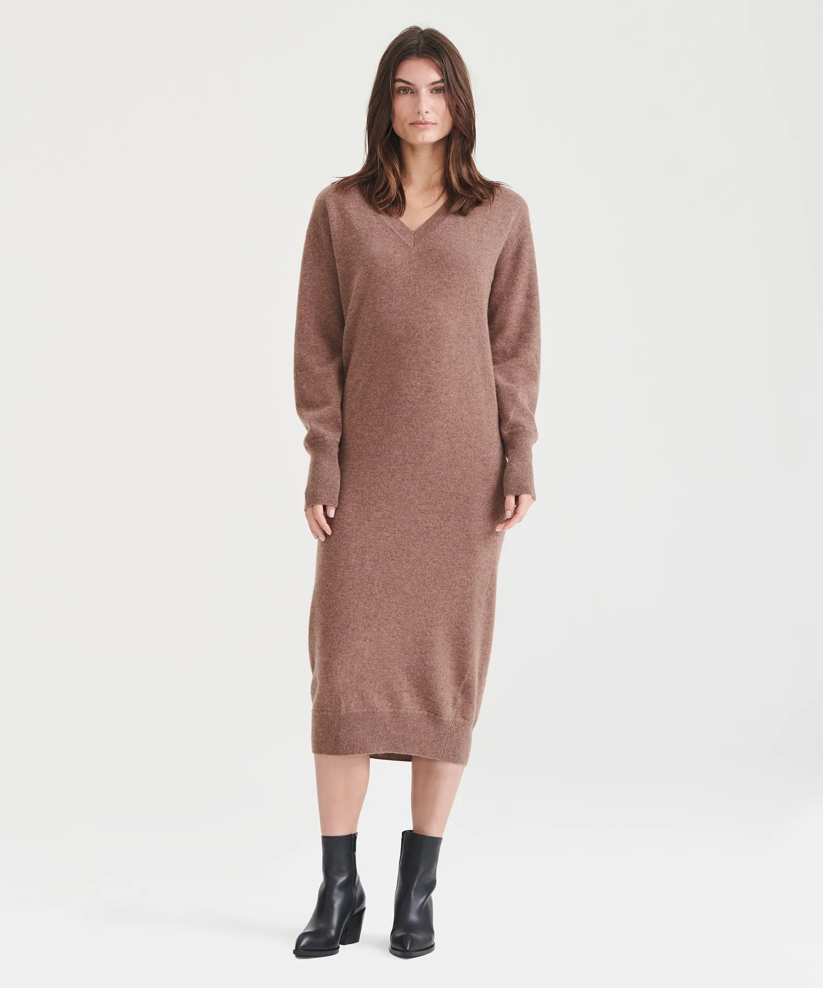 Signature Cashmere V-Neck Dress