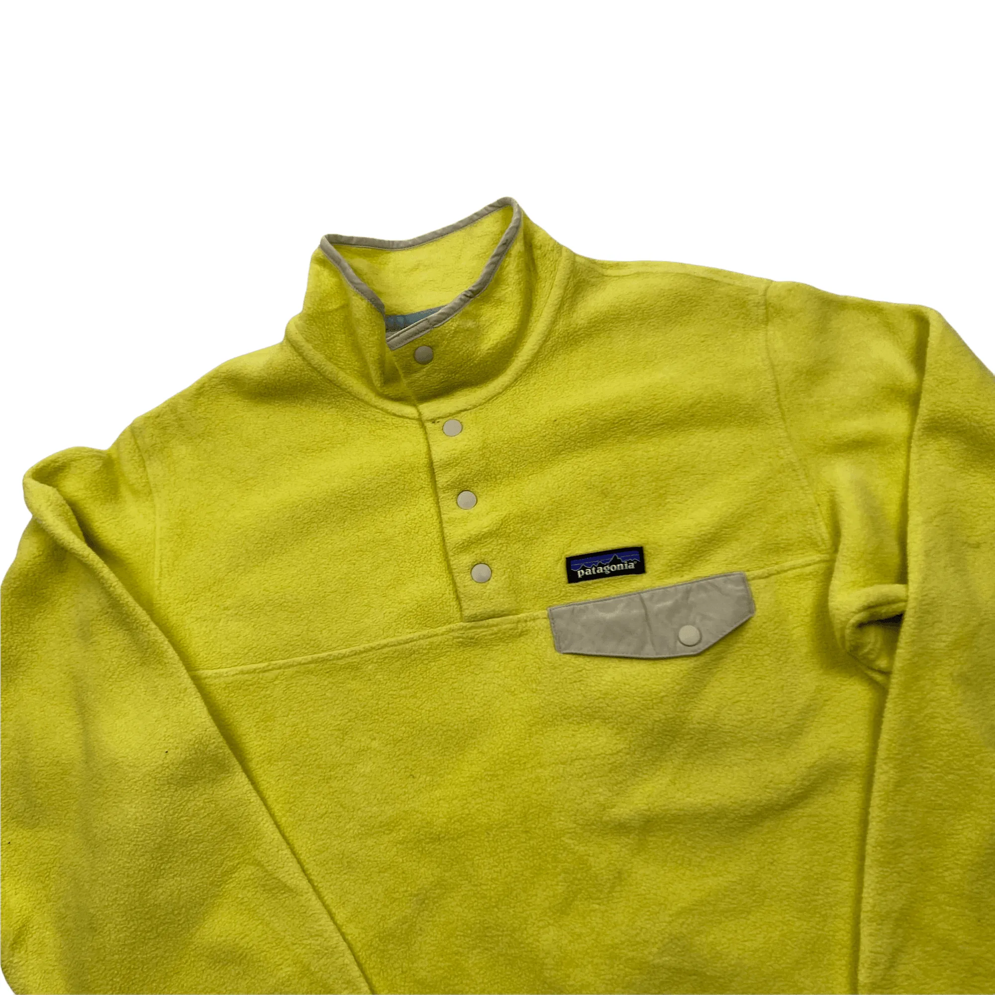 Vintage 90s Women's Yellow Patagonia Synchilla Fleece - Large